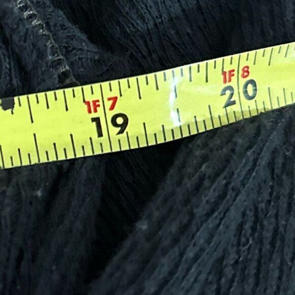 Free People We The Free Womens Embroidered Thermal Henley Shirt Black Size S - Picture 7 of 8